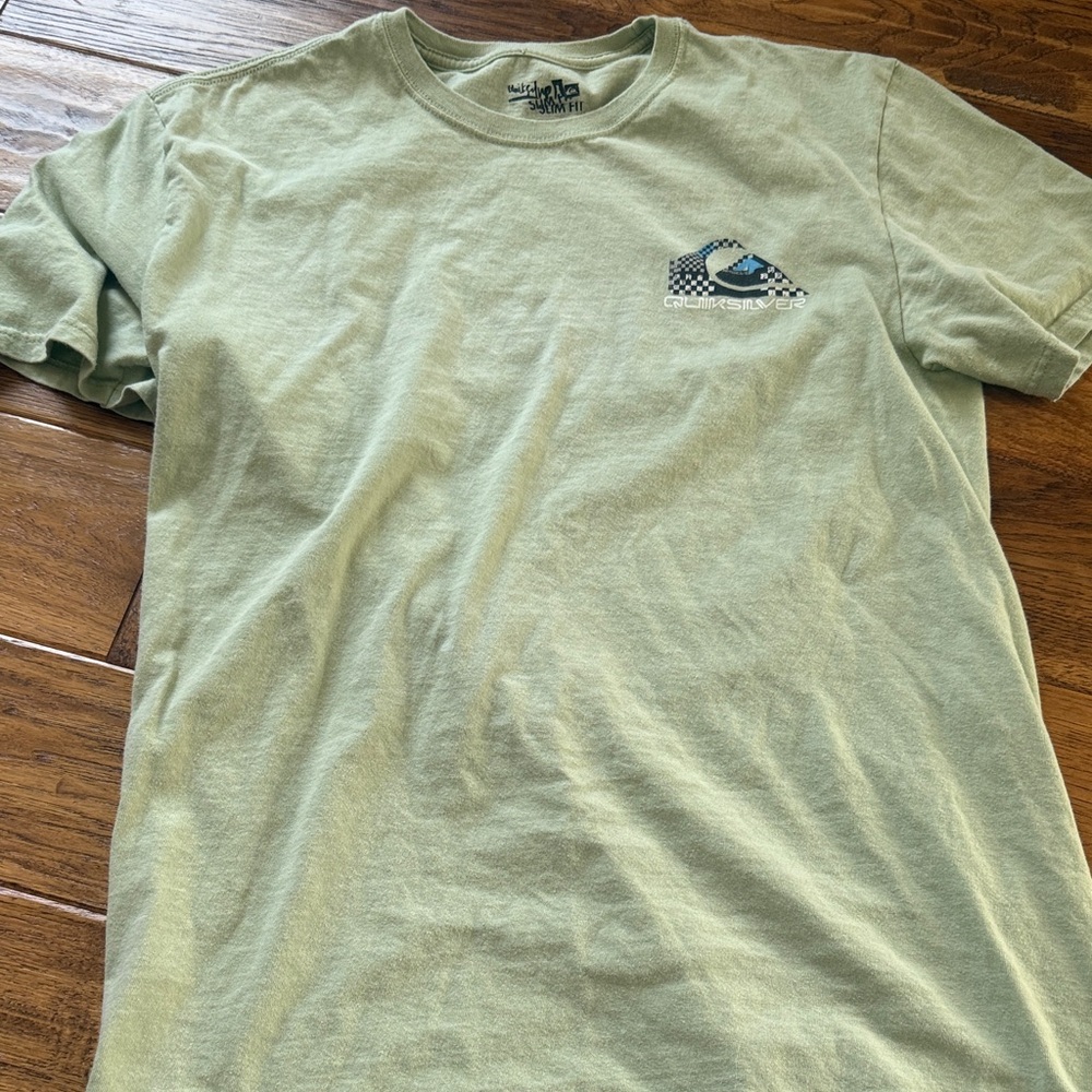 Quiksilver Men's Light Green Short Sleeve Tee